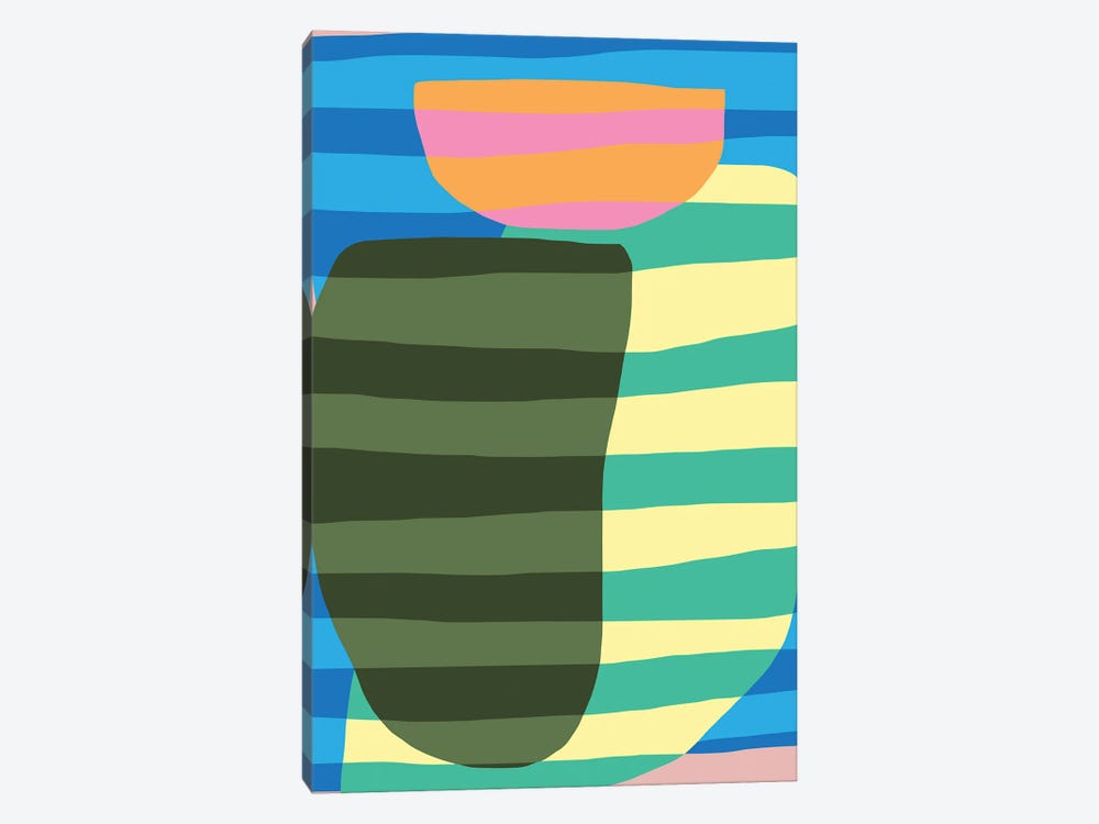 Abstract Stripe Minimal Collage XIII by Little Dean 1-piece Canvas Art