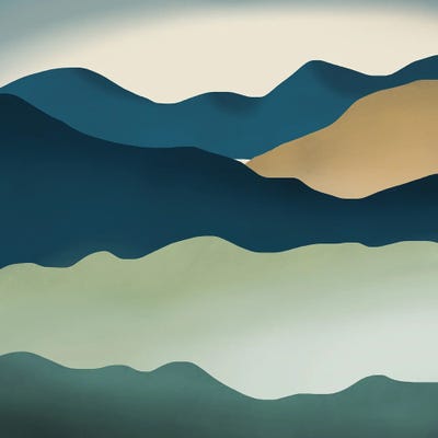 Whimsical Hills by Little Dean multi panel art