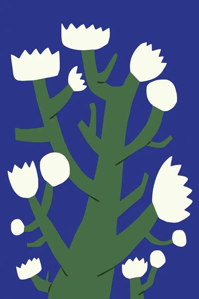 Blue: White Blossom by Little Dean