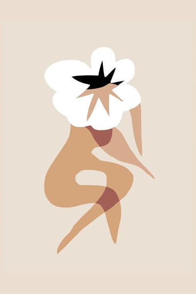 White Floral Ladylike by Little Dean multi panel art