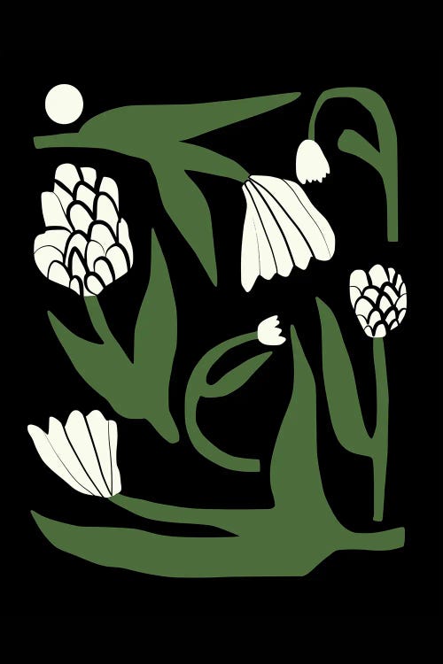 White Flower Arrangement by Little Dean wall art