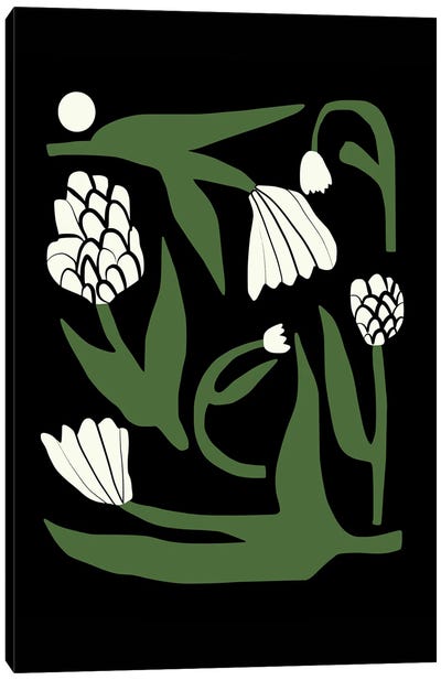 White Flower Arrangement Canvas Art Print - All Things Matisse