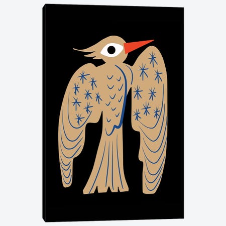 Woodpecker Canvas Print #LED201} by Little Dean Canvas Art Print