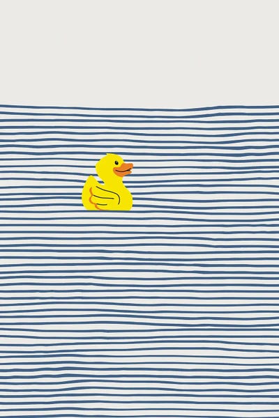 Large Art for Bathroom - Canvas Prints: Yellow Rubber Duck by Little Dean