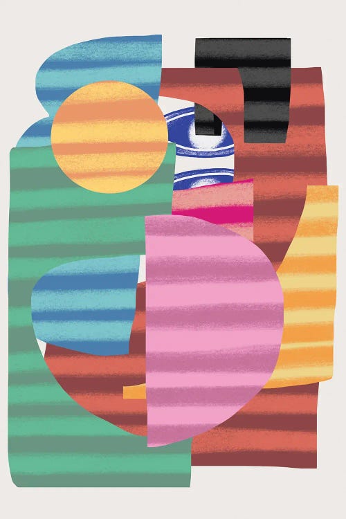 Abstract Stripe Minimal Collage XXI