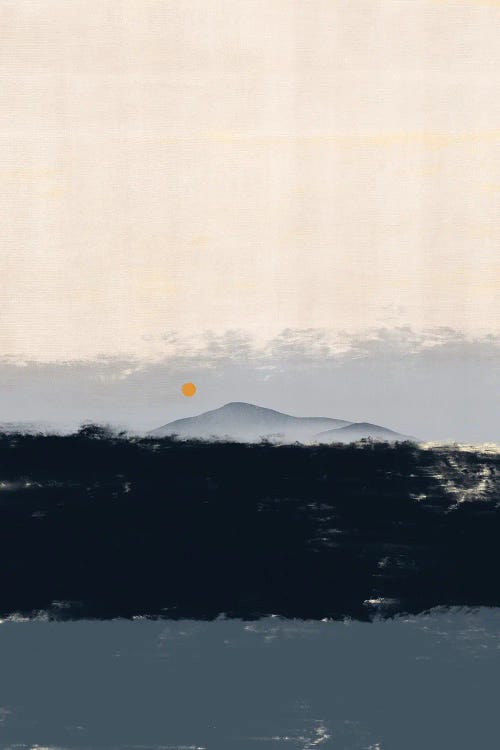 Minimal Seascape Sunset Horizon by Little Dean wall art