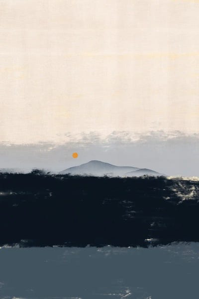 Coastal & Ocean Abstracts: Minimal Seascape Sunset Horizon by Little Dean