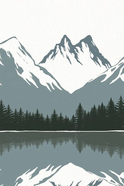 Pine Trees: Nordic Landscape by Little Dean