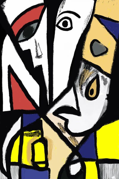 Hearts: Glass Mosaic Portrait by Little Dean