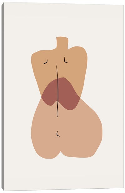 Abstract Torso Canvas Art Print - The Cut Outs Collection