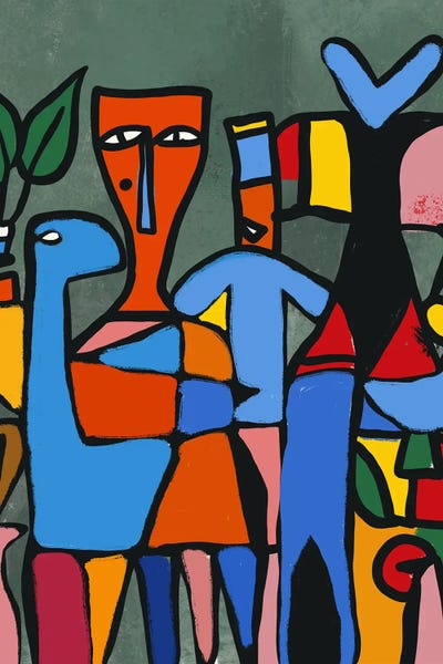 The Red Native by Little Dean metal wall art