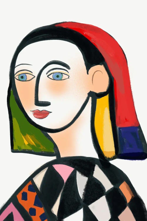 The Girl With Checkered Blouse by Little Dean wall art