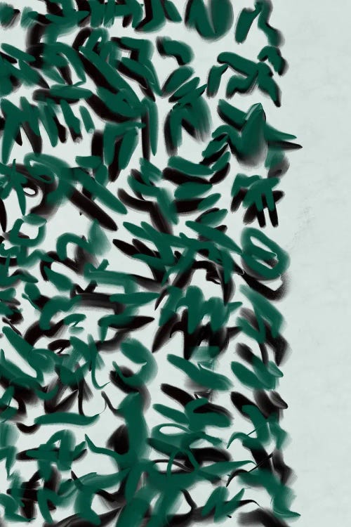 Abstract Brushstrokes In Green by Little Dean wall art