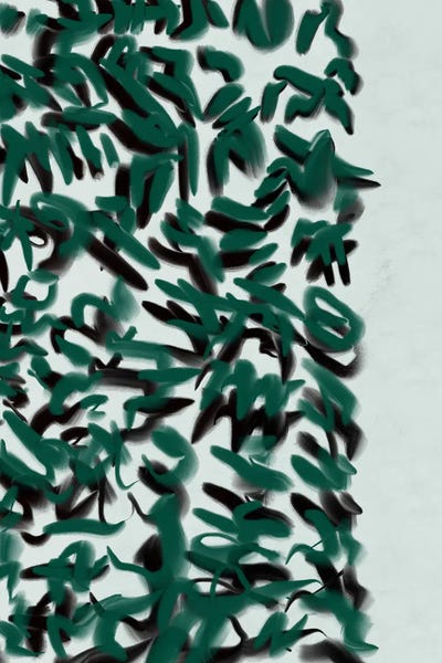 Abstract Brushstrokes In Green