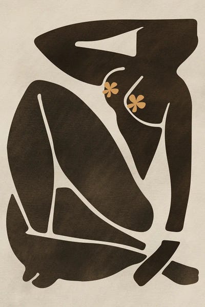 Black & Beige: After Matisse Coral Nude Beach by Little Dean