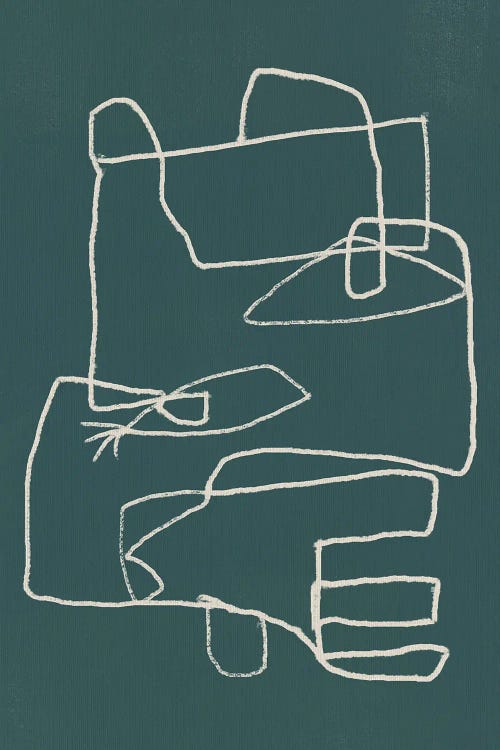 Line Art Abstract Portrait by Little Dean wall art