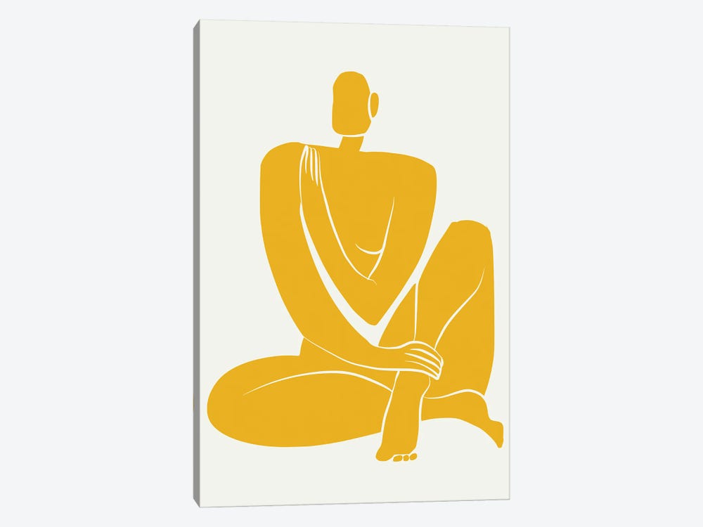 Afternoon Nude In Yellow by Little Dean 1-piece Canvas Art