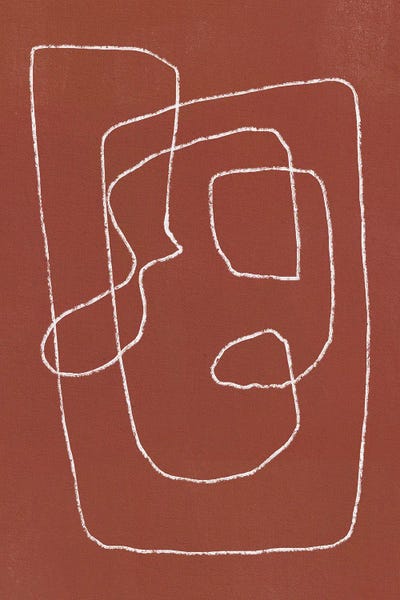 Line Art Abstract - Mother And The Baby