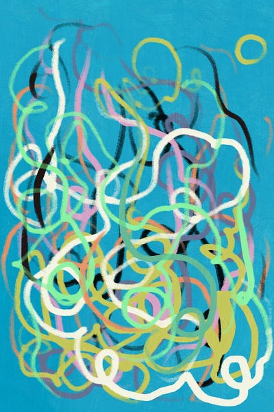 Multicolor Flames by Little Dean metal wall art