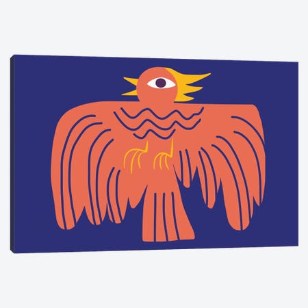 Ancient Phoenix Symbol Canvas Print #LED24} by Little Dean Art Print