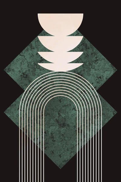 Aquamarine Gem In Black by Little Dean canvas print