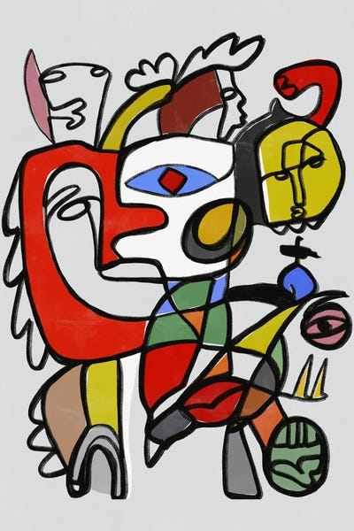 Multiface by Little Dean metal wall art