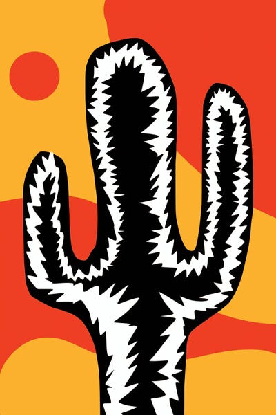 Little Dean: Black And White Cactus by Little Dean