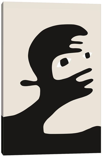 Black Portrait Cut Out Canvas Art Print - All Things Matisse