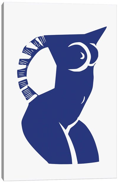 Blue Nude Cut Out Canvas Art Print - Blue Nude Collection