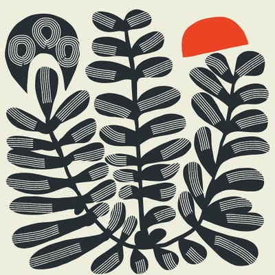 Boho Three Headed Plant by Little Dean art print