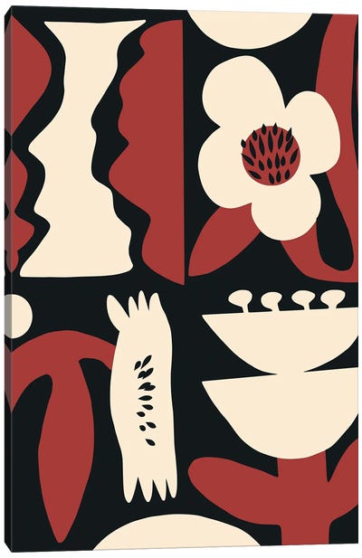 Botanical Collage Canvas Art Print - Little Dean