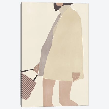 Checked Handbag Canvas Print #LED52} by Little Dean Canvas Art Print