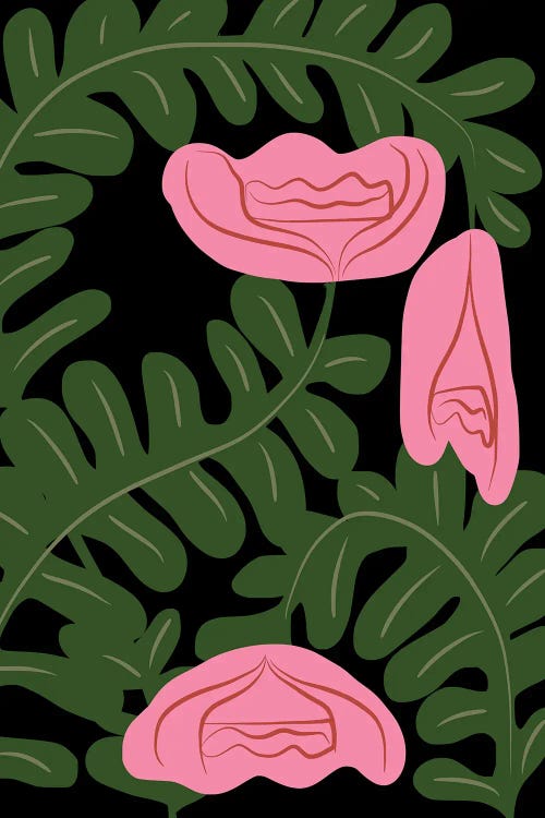 Pink Floral Illustration