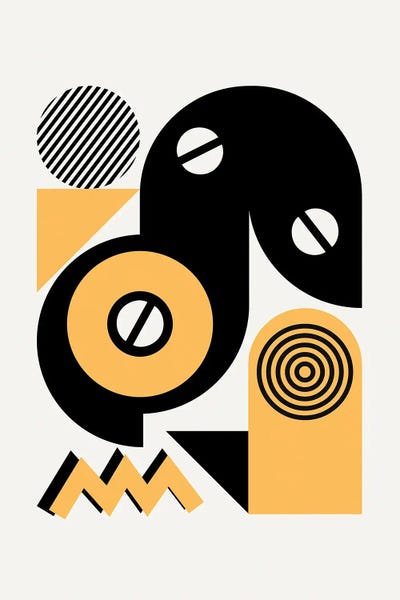 The Cut Outs Collection: Geometrical Design In Yellow by Little Dean