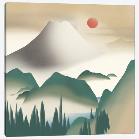 Gray Mountain Canvas Print #LED81} by Little Dean Canvas Artwork