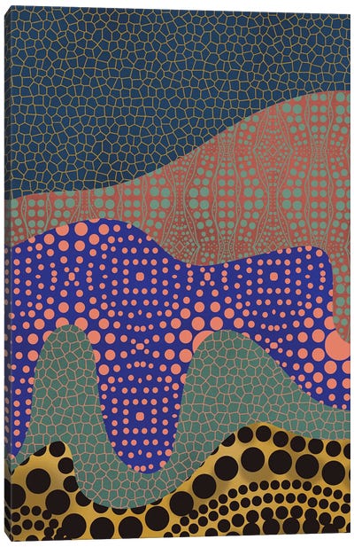 Aboriginal Patterned Layer Canvas Art Print - Little Dean