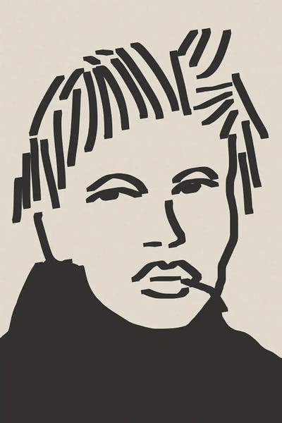 Line Art Candid Portrait XII by Little Dean art print