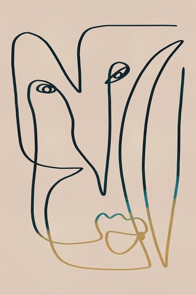 The Cut Outs Collection: Line Art Face Study by Little Dean