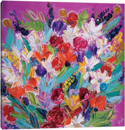 Rachel's Bouquet Canvas Art Print - Shalimar Legaspi
