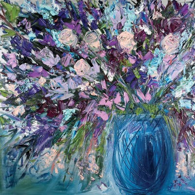 Silk Roses by Shalimar Legaspi framed canvas print