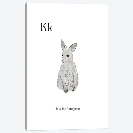 K is for Kangaroo Canvas Print #LEH101} by Leah Straatsma Canvas Artwork