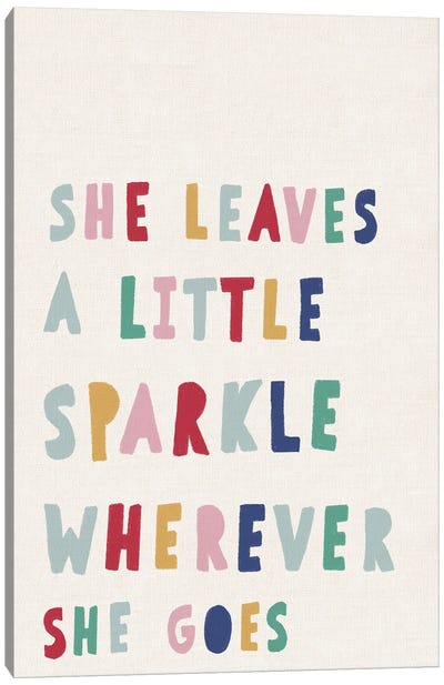 She Leaves a Little Sparkle Canvas Art Print