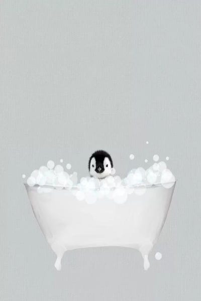 Penguins: Penguin Blue Bath by Leah Straatsma
