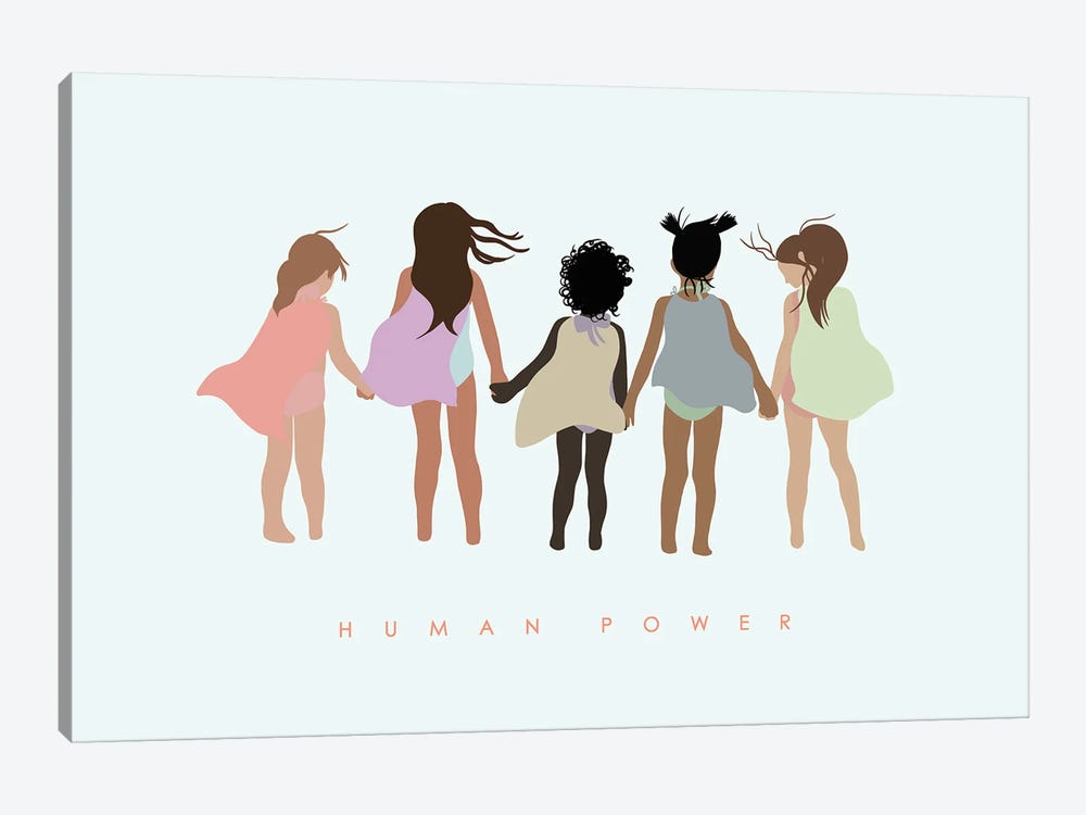 Human Power With Capes by Leah Straatsma 1-piece Canvas Wall Art