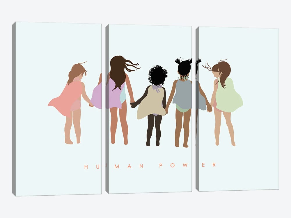 Human Power With Capes by Leah Straatsma 3-piece Canvas Art