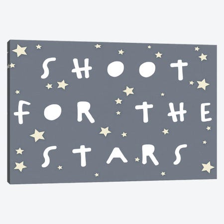 Shoot For The Stars Blues Canvas Print #LEH251} by Leah Straatsma Canvas Art