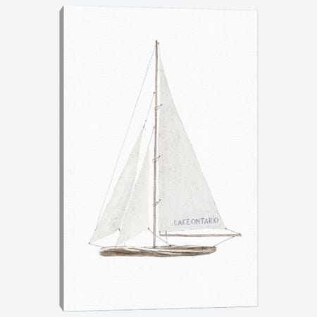 Lake Ontario Sailboat Canvas Print #LEH263} by Leah Straatsma Canvas Print