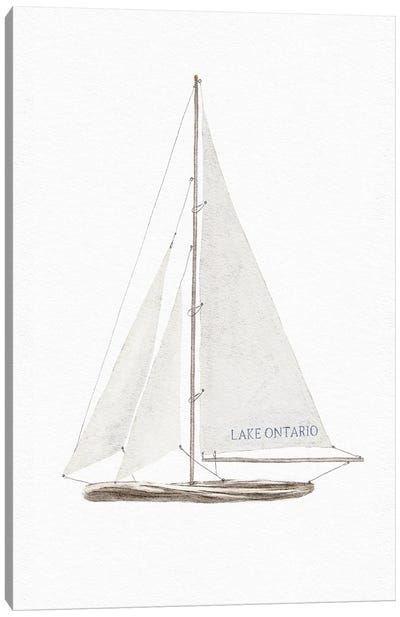Lake Ontario Sailboat Canvas Art Print - Leah Straatsma