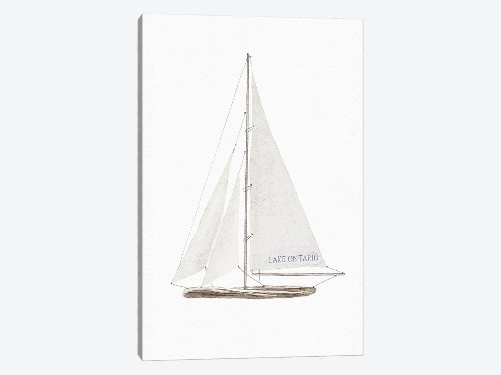 Lake Ontario Sailboat by Leah Straatsma 1-piece Canvas Print