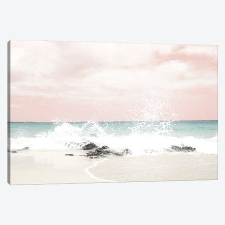 Pink Splashy Waves Canvas Print #LEH267} by Leah Straatsma Canvas Art